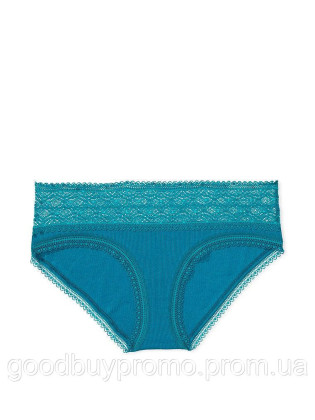 Бавовняні трусики з мереживною талією Lace Waist Ribbed Cotton Hiphugger Panty Size L
