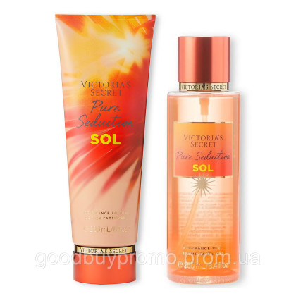 Парфумований набір для тіла Victoria’s Secret Pure Seduction Sol Спрей (250 мл) + Лосьон (236 мл)