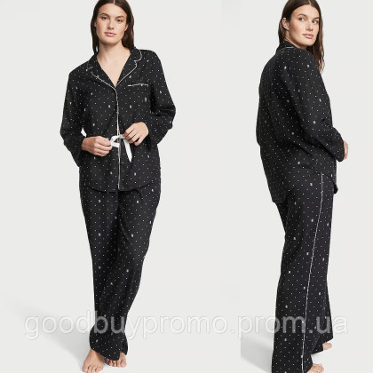 Фланелевий піжамний комплект Victoria's Secret Flannel Long Pajama Set Size S Regular