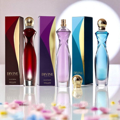 Набір жіночих ароматів Oriflame Divine (3×50 мл): Divine Royal, Divine Exclusive, Divine EDP