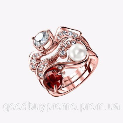 Тріо каблучок «Соковитий гранат» Delicious Garnet Ring-18