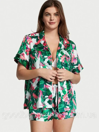 Атласна піжама Victoria's Secret  Tropic Blue Size L