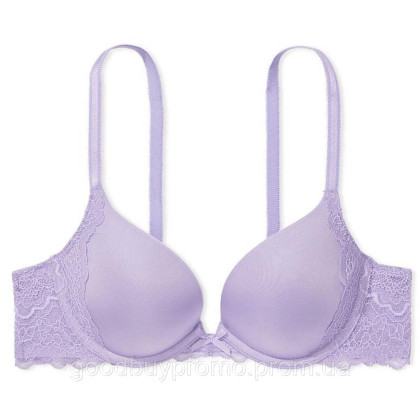 Гладкий мереживний бюстгальтер пуш-ап Victoria's Secret Star Lilac Size 36A