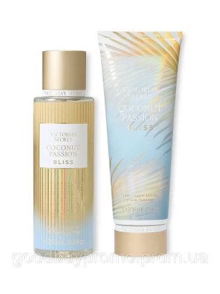 Набір Victoria's Secret Coconut Passion Bliss – ОРИГІНАЛ! Спрей для тіла 250 мл + Лосьйон для тіла 236 мл 100% оригінал | Made in