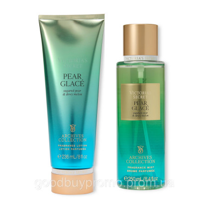 Набір Victoria’s Secret Pear Glacé Archives Collection: (спрей 250 мл + лосьйон 236 мл)