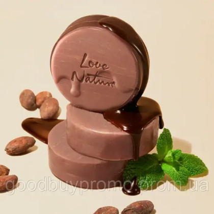 Мило з органічним маслом какао і м'ятою Love Nature 75 г