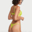 Ніжні мереживні трусики -стрінги Victoria’s Secret  Shine Chain Strap Lace Thong Panty  Limelight Size L