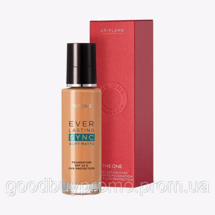 Адаптивна матова тональна основа THE ONE Everlasting Sync SPF 10 Теплий Пісочний