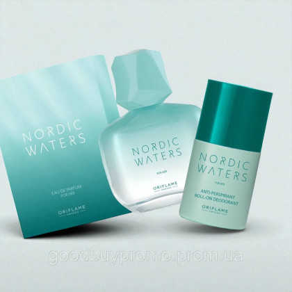Набір Oriflame Nordic Waters For Her: парфумована вода 50 мл (арт. 43122) + дезодорант-антиперспірант 50 мл (арт. 44443)