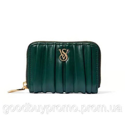 Маленький гаманець від Вікторії Сікрет Victoria's Secret The Victoria Small Wallet Black Ivy Pleated