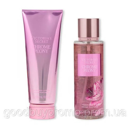 Парфумований набір лосьон і спрей Chrome Peony від Victoria's Secret 250 ml+236 ml