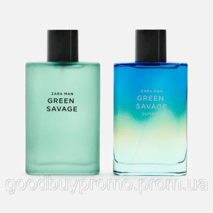 Набір парфумів Zara Man Green Savage + Green Savage Summer EDT 2 х 90 мл (3.04 FL OZ)