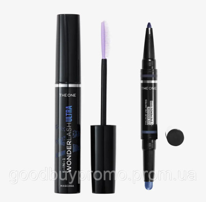 THE ONE Wonder Lash Ultra HD (Синя, 45090) та Стійкі тіні-підводка Colour Unlimited Duo (Лазурно-Синій, 43346).