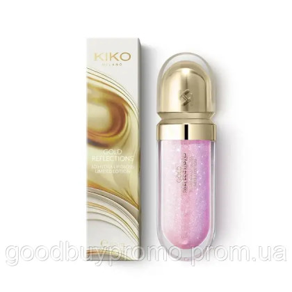 Блиск для губ Kiko Milano Gold Reflections 3D Hydra Lip Gloss Limited Edition 01 Glowing Lilac