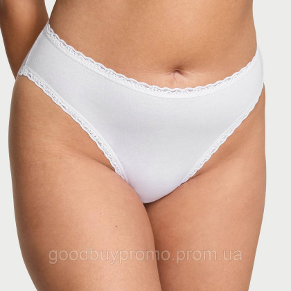 Повсякденні труси Lace-Trim Cotton High-Leg Brief Panty