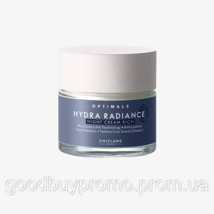 Зволожуючий нічний крем для сухої шкіри Optimals Hydra Radiance - 50 мл