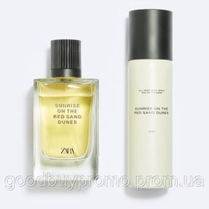 Парфумована вода Zara Sunrise On The Red Sand Dunes 100 Мл + Спрей лля тіла 100 Мл (2 X 3,38 Fl. Oz). Спеціальне Видання.