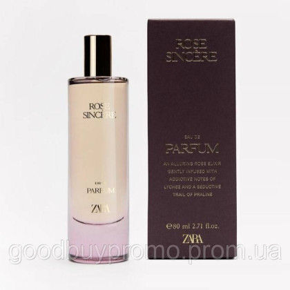 Парфумована вода Zara Rose Sincère EDP 80 мл (2.71 fl. oz.).