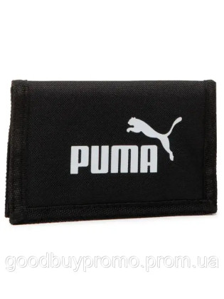 PUMA Велике Чоловіче Портмоне Phase Wallet 075617 01 Чорний