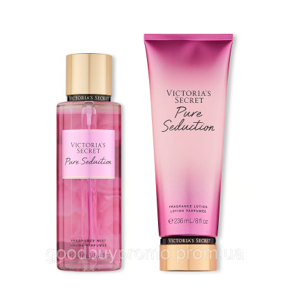 Парфумований набір Victoria's Secret спрей для тіла та поживний лосьйон Pure Seduction  Mist & Lotion Duo