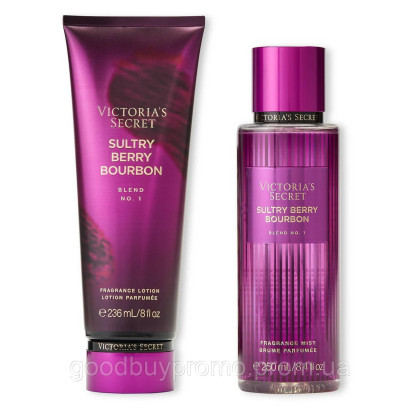 Набор для тіла Sultry Berry Bourbon Fragrance  от Victoria's Secret -Спрей (250 мл) + Лосьон (236 мл)