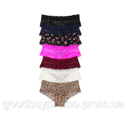 Victoria's Secret 7-Pack Posey Lace Cheeky Panties Size L
