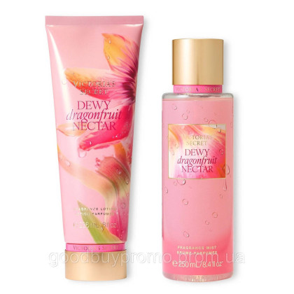 Парфумований набір Victoria's Secret Dewy Dragonfruit Nectar Спрей — 250 мл, Лосьон — 236 мл