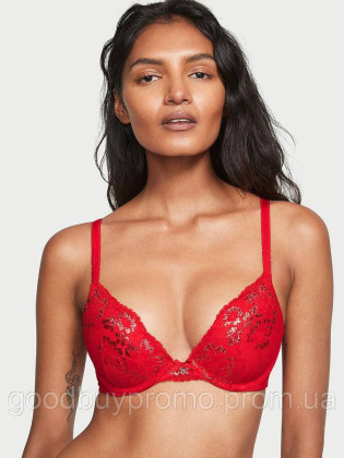 Мереживний бюстгальтер пуш-ап by Victoria Lace Push-Up Bra  Lipstick Size:38B