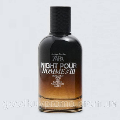Чоловіча парфумована вода | 100 мл | Оригінал ZARA NIGHT POUR HOMME  III ,100 МЛ (3.4 FL. OZ)