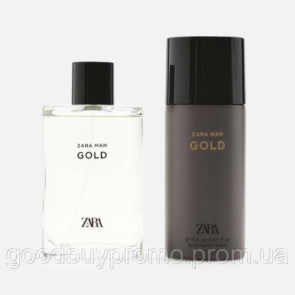 ZARA Man Gold Eau De Toilette + Дезодорант Набір ( оригінал Іспанія)