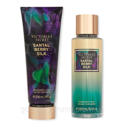 Парфумований набор Victoria's Secret  Santal Berry Silk Gilded Gala Fragrance Міст 250 мл + лосьйон 236 мл